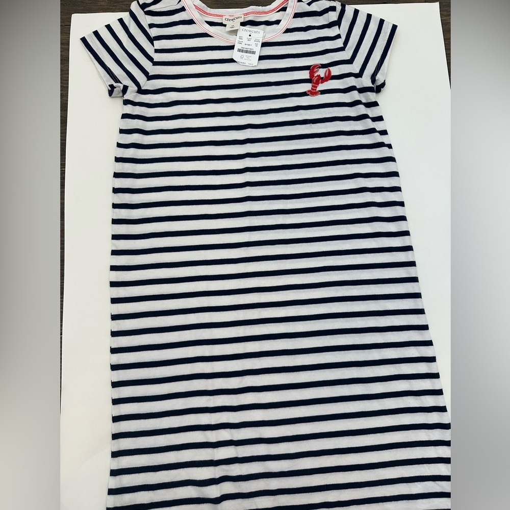 NWT Crewcuts Navy and White Striped dress size 10